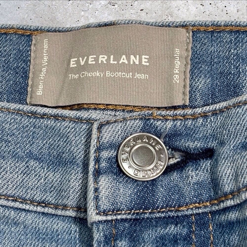 Everlane Cheeky Bootcut Jeans Women’s Size 29 Reg Light Wash 29x28.5 High Rise - Picture 6 of 8